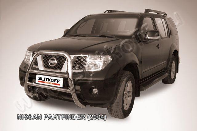 Кенгурятник Slitkoff d76 высокий для Nissan Pathfinder R51 2004-2010. Артикул NIP002