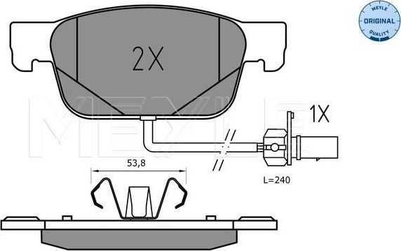 Тормозные колодки Meyle Original. Артикул 025 223 8317