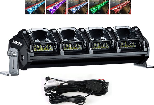 Светодиодная фара комбинированного света Aurora 254 мм 124W LED (серия RGB). Артикул ALO-N-10