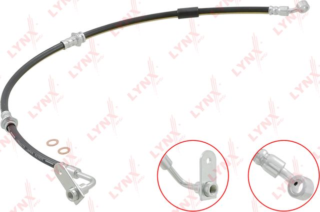 Тормозной шланг LYNXauto передний правый для Suzuki Grand Vitara III 2005-2015. Артикул BL-4039
