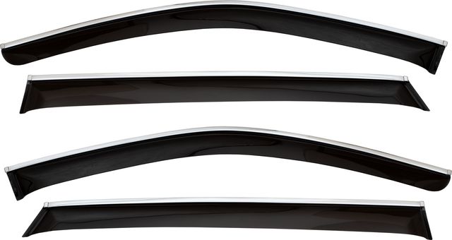 Дефлекторы Chromex для окон (c хром. молдингом) (4 шт.) Kia Sorento IV 2020-2026. Артикул CHROMEX.63043