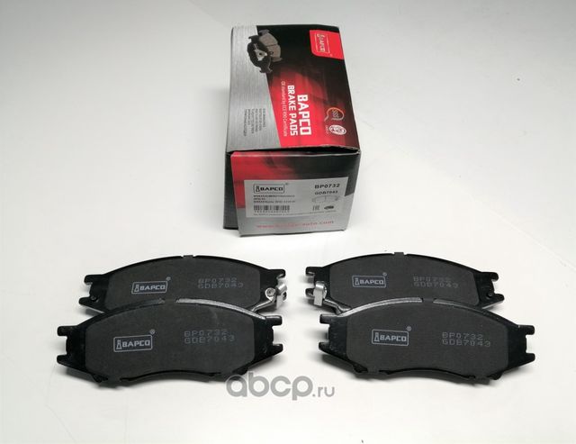 Колодки тормозные дисковые пер. NISSAN SUNNY MICRA II ALMERA II (N16) (Bapco) Bapco. Артикул BP0732