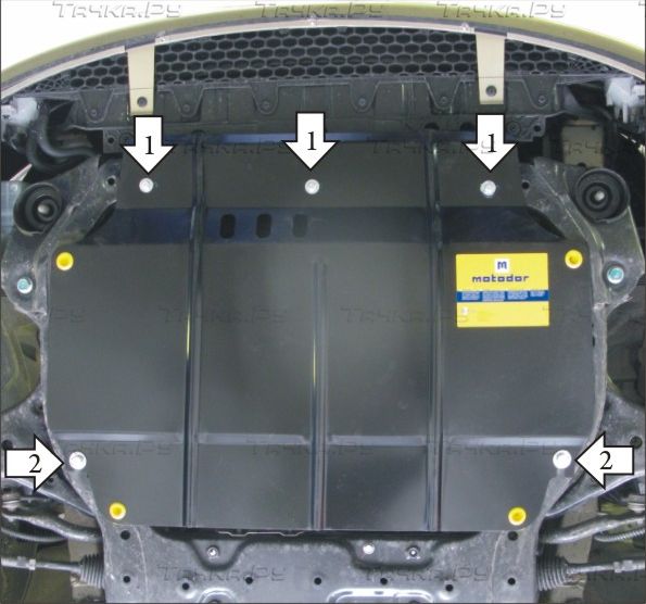 Защита Мотодор для картера, КПП Hyundai Verna III 2006-2009. Артикул 00930