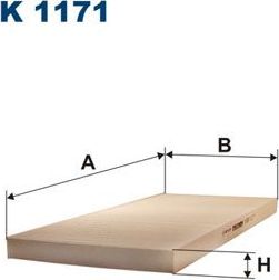 Салонный фильтр Filtron. Артикул K 1171