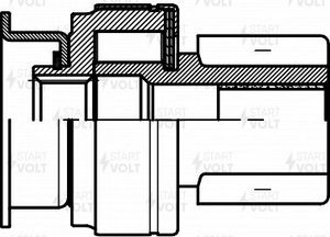 Бендикс стартера StartVOLT для ГАЗ Соболь 1994-2025. Артикул VCS 0346