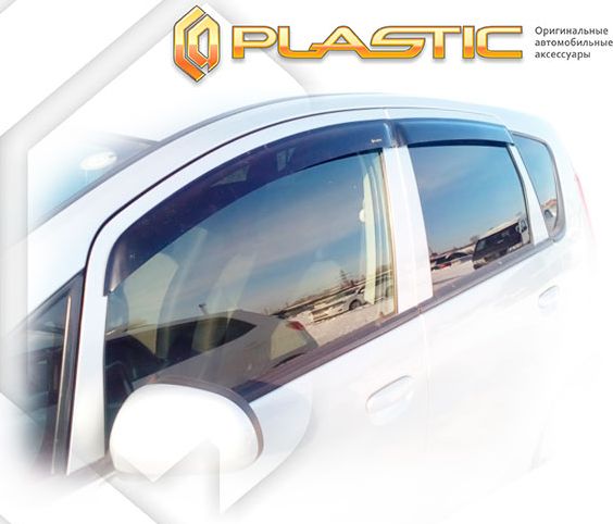 Дефлекторы СА Пластик для окон (Classic полупрозрачный) Mitsubishi Colt VII 2006-2012. Артикул 2010030301242