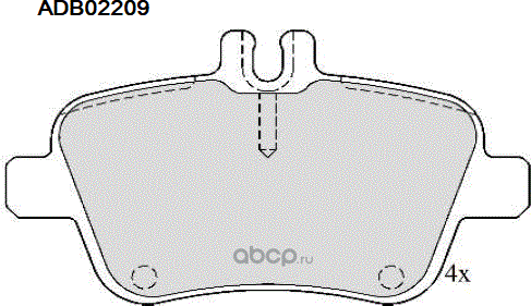 Колодки тормозные дисковые (Allied Nippon). Артикул ADB02209