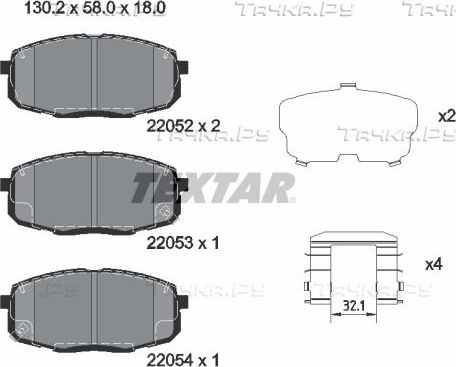 Тормозные колодки Textar Q+. Артикул 2205201