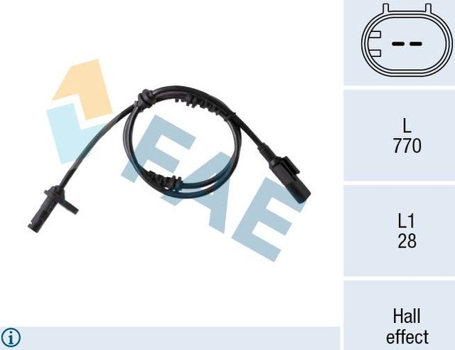 Датчик ABS FAE передний для Mercedes-Benz E-Класс III (W211, S211) 2003-2009. Артикул 78434