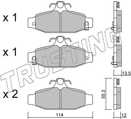 Тормозные колодки Trusting. Артикул 536.0