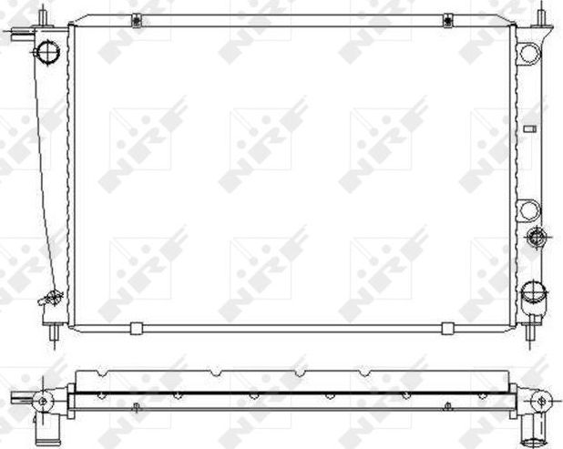 Радиатор охлаждения двигателя NRF (алюминий). Артикул 53371