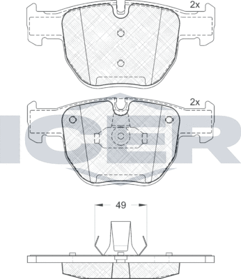 Тормозные колодки Icer. Артикул 181574