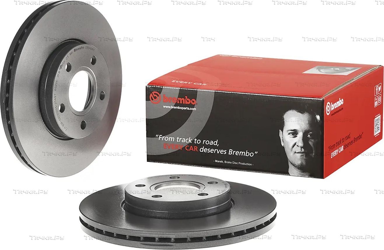 Тормозной диск Brembo UV Coated передний для Volvo C70 II 2006-2013. Артикул 09.9464.11