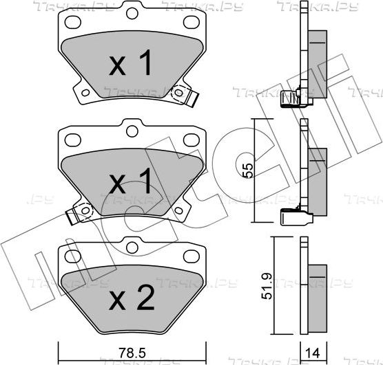 Тормозные колодки Metelli. Артикул 22-0424-0