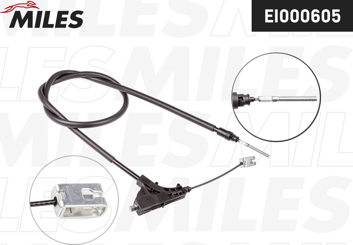 Трос ручника (тросик ручного тормоза) Miles. Артикул EI000605