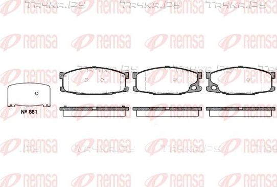 Тормозные колодки Remsa. Артикул 0283.10