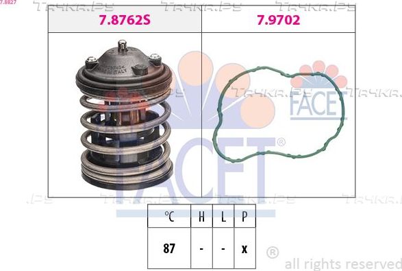 Термостат Facet Made in Italy - OE Equivalent для BMW 4 F32/F33/F36 2013-2026. Артикул 7.8827