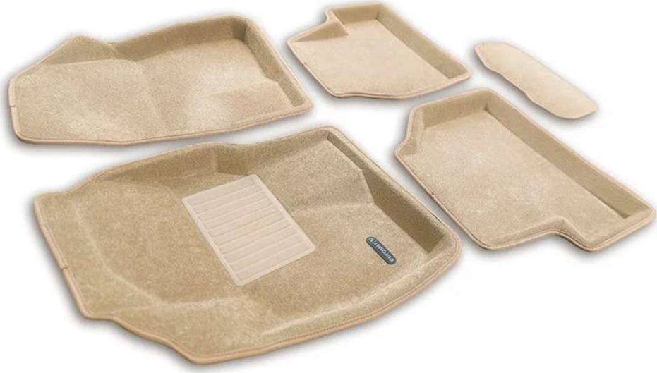 Коврики текстильные Euromat 3D Business для салона Ford Focus II хэтчбек, седан, универсал 2005-2011 БЕЖЕВЫЕ. Артикул EMC3D-002214T