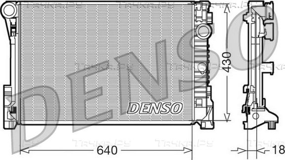 Радиатор охлаждения двигателя Denso (алюминий). Артикул DRM17111