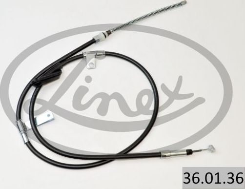 Трос ручника (тросик ручного тормоза) Linex левый для Land Rover Freelander I 1998-2006. Артикул 36.01.36