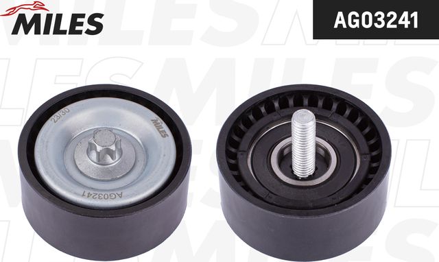 Направляющий (ведущий) ролик приводного поликлинового ремня Miles для Mercedes-Benz B-Класс I (W245) 2005-2011. Артикул AG03241