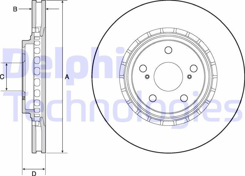 Тормозной диск Delphi. Артикул BG4691C