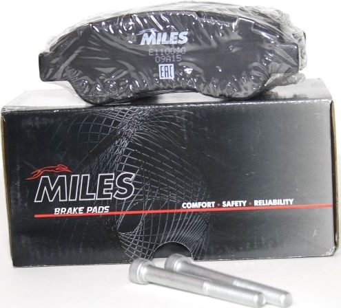 Тормозные колодки Miles (Semi-Metallic) задние для Peugeot Boxer III 2006-2026. Артикул E110090