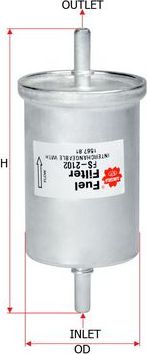 Топливный фильтр Sakura. Артикул FS-2102