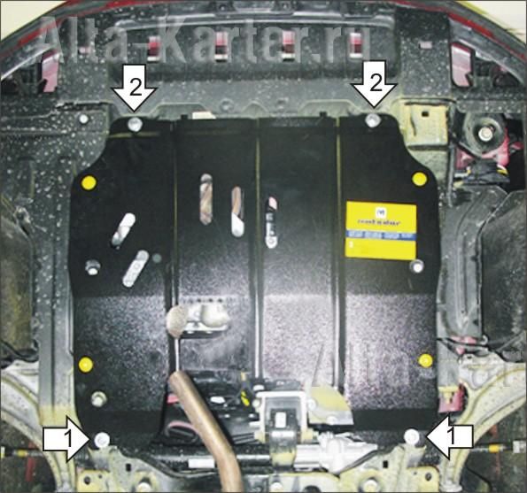 Защита Мотодор для картера, КПП Chevrolet Cruze 2009-2015. Артикул 03028