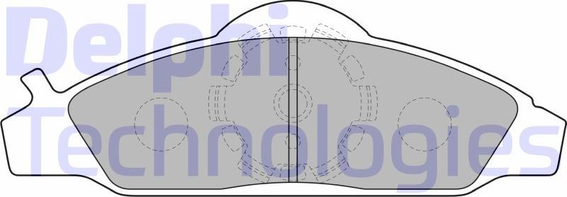 Тормозные колодки Delphi (Low-Metallic). Артикул LP1145