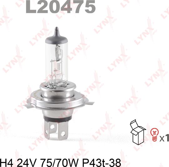 Лампа ближнего света LYNXauto. Артикул L20475