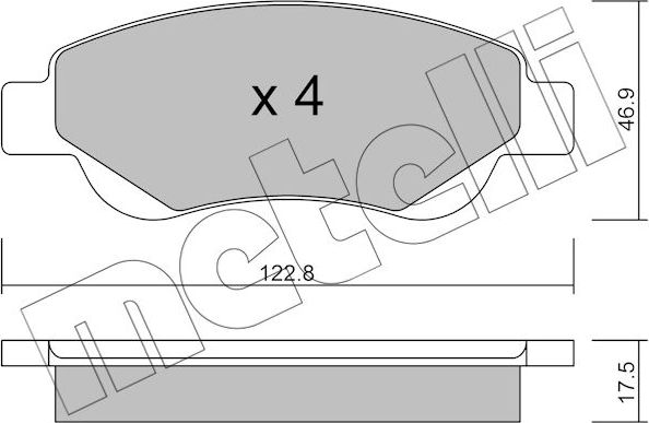 Тормозные колодки Metelli. Артикул 22-0637-0