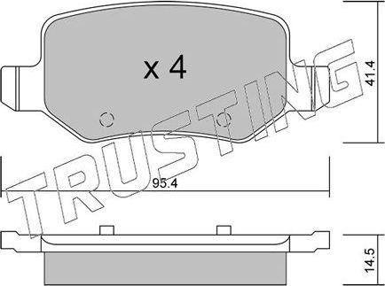 Тормозные колодки Trusting. Артикул 581.0