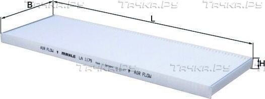 Салонный фильтр Mahle. Артикул LA 1179