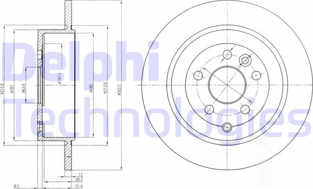 Тормозной диск Delphi. Артикул BG4124C