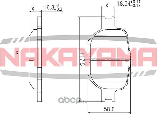 Колодки тормозные (Nakayama). Артикул HP8435NY
