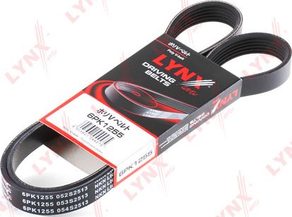 Приводной ремень поликлиновой LYNXauto. Артикул 6PK1255
