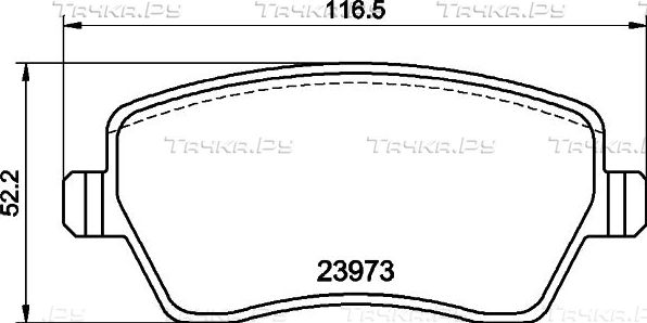 Тормозные колодки Don передние для Mercedes-Benz Citan 2012-2026. Артикул PCP1016
