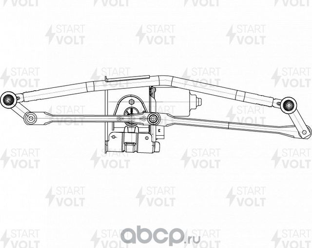 Трапеция стеклоочистителя (дворника) (в сборе) StartVOLT (Стальная труба). Артикул VWA 15082