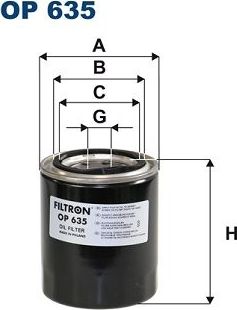 Масляный фильтр Filtron для Geely Atlas I 2018-2026. Артикул OP 635