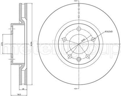 Тормозной диск Trusting передний для Opel Senator B 1987-1993. Артикул DF494
