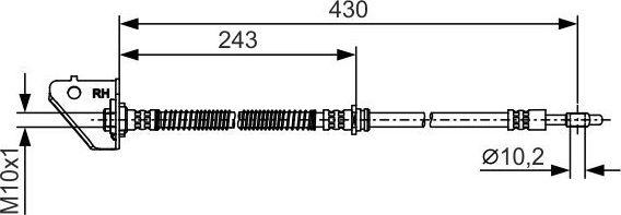 Тормозной шланг Bosch. Артикул 1 987 481 B30