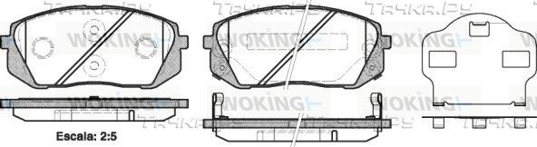 Тормозные колодки Woking. Артикул P12023.02