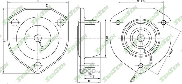 M61002 Опора амортизатора заднего верхняя chevrolet lacetti (j200) 03 (Sensen). Артикул M61002