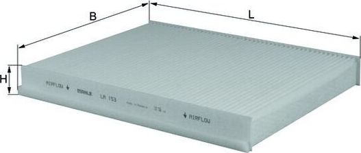 Салонный фильтр Mahle-Knecht. Артикул LA 153