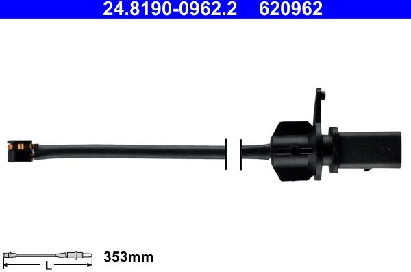 Датчик износа тормозных колодок  ATE. Артикул 24.8190-0962.2