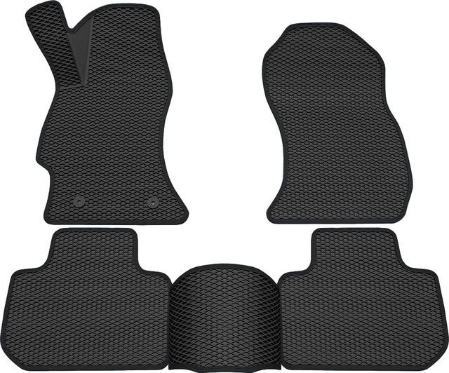 Коврики Rezkon 3D EVA ромб резиновые для салона Subaru Forester IV 2013-2018 Черный кант. Артикул 9232005201