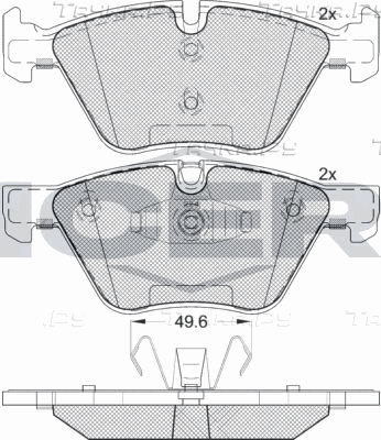 Тормозные колодки Icer передние для BMW 1 I (E81/E82/E87/E88) 2005-2012. Артикул 181795