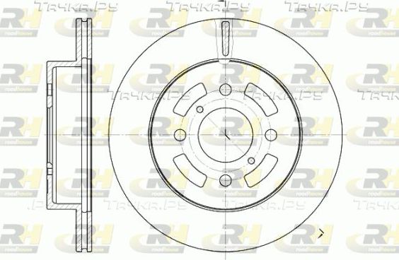 Тормозной диск RoadHouse передний для Suzuki Ignis I (HT) 2000-2003. Артикул 6642.10