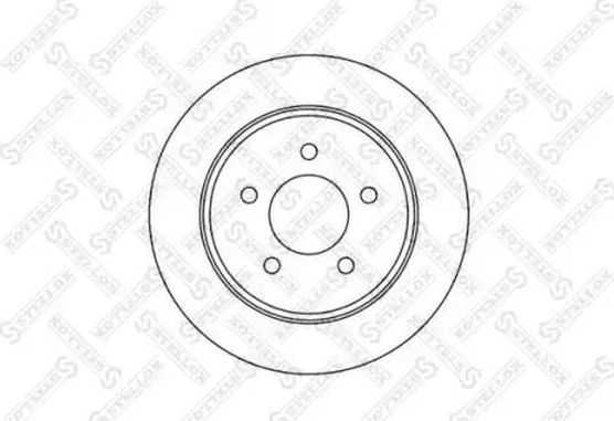 Тормозной диск Stellox задний для Chrysler Grand Voyager V 2008-2026. Артикул 6020-9311-SX